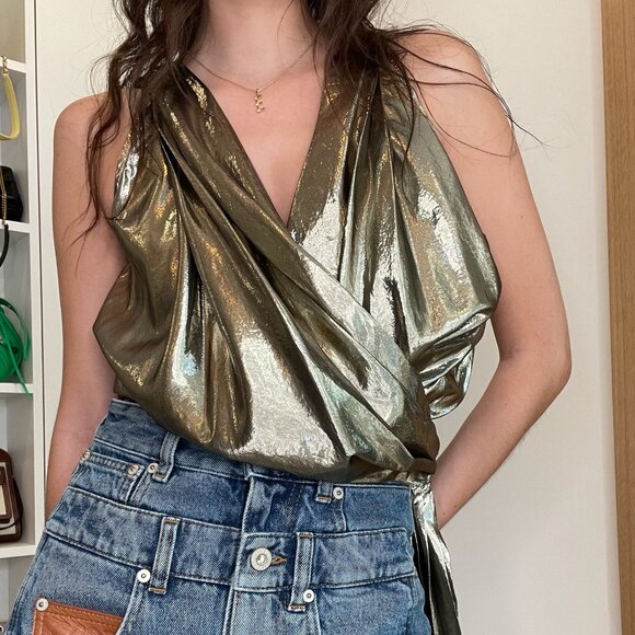 The Attico Tops - Attico Metallic Top